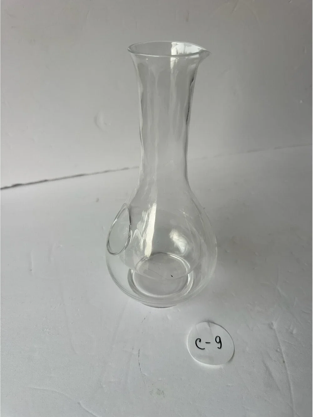 Unique Clear Glass Decanter with Side Opening Barware Accessory